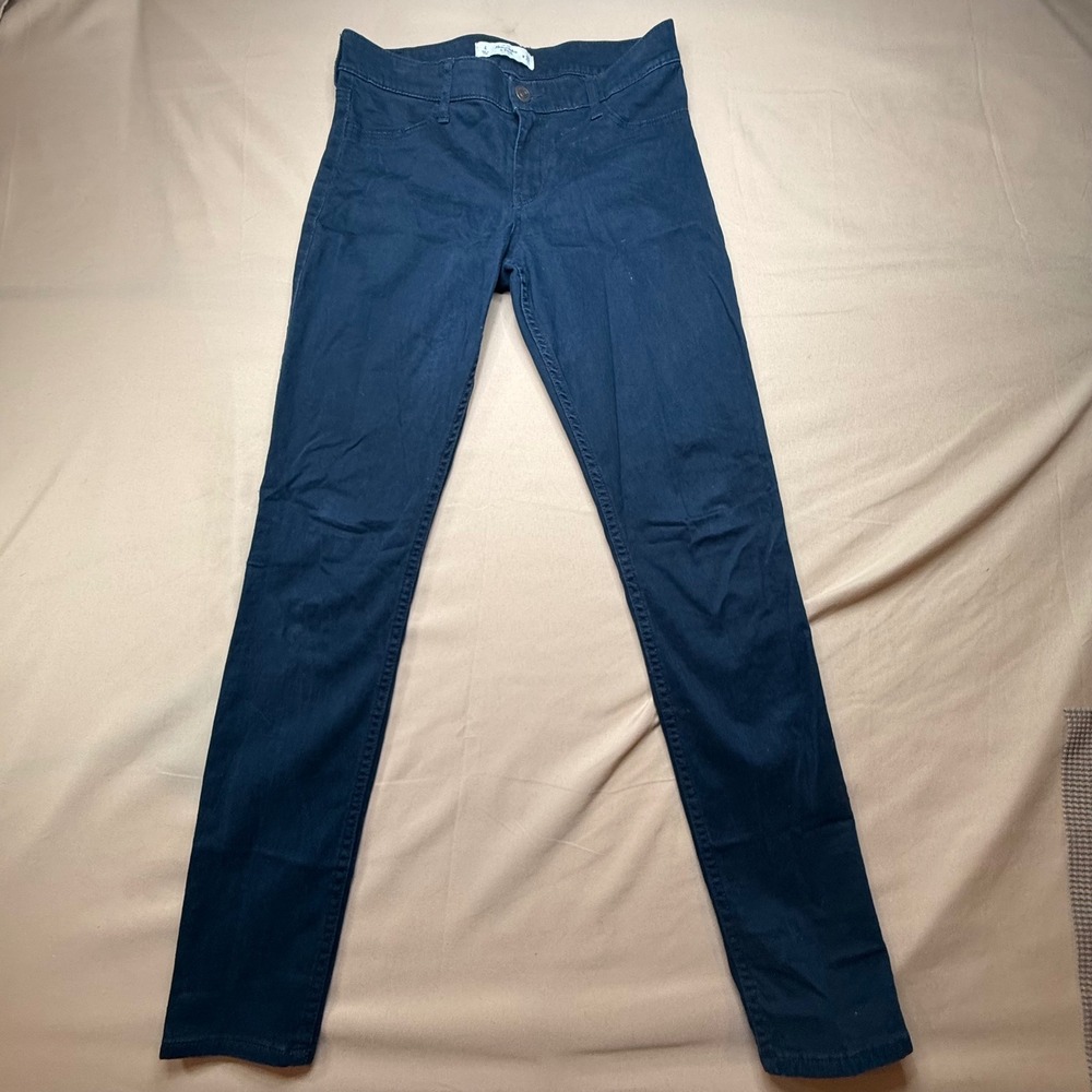 Abercrombie & Fitch Skinny Pants Womens 4 W27 Dark Navy Blue Low Rise Chino